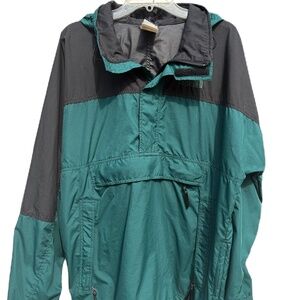 The North Face pullover jacket Large green black
